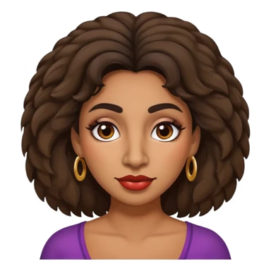 thick butt Latina baddie with a hairy face and a large nose sticker