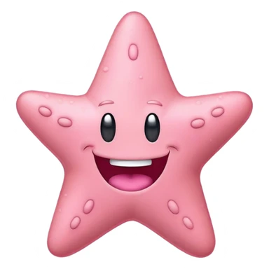 Patrick Star from SpongeBob SquarePants, classic emoji style sticker