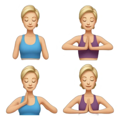 50 year old white woman doing yoga sticker