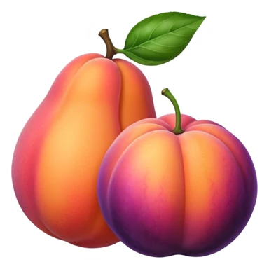 Peach and eggplant together  sticker