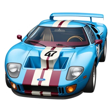 Ken miles’ ford gt 40 claret and blue sticker