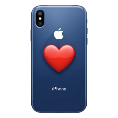 Navy blue iphone heart sticker