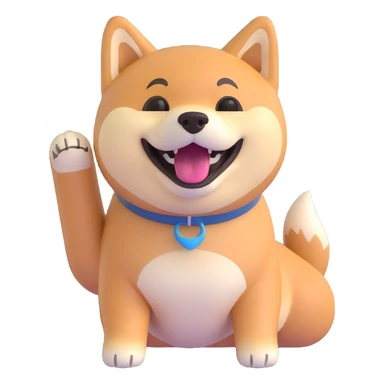 shiba inu, laughing sticker