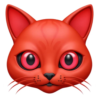 neon red alien cat sticker