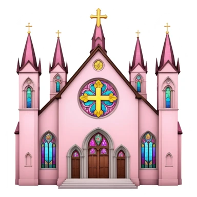 make a catholic church with very girly pink tones sticker