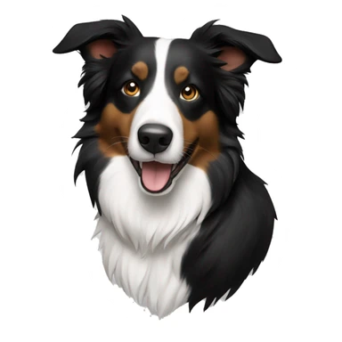 Black Border collie  sticker