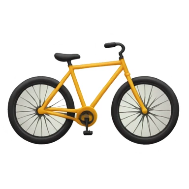 Bike emoji shaped into a  bike sticker