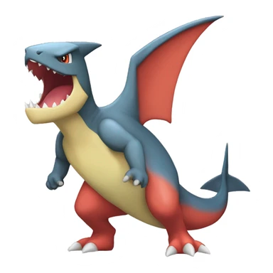 Sharpedo-Charmeleon-Gible-Larvitar-Fakémon Full Body sticker