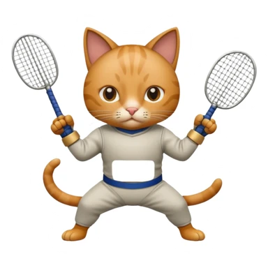 CAt fencing  sticker