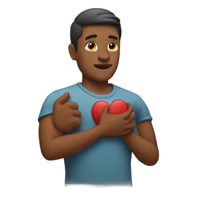 Father holds his heart in his arm sticker