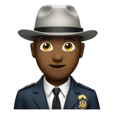 flirty face with fbi hat on sticker