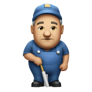 fat janitor with big ears sticker