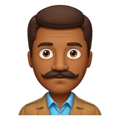 Retro 70s man face sticker