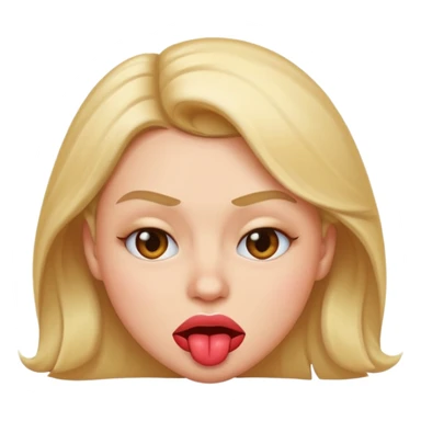 Sexy emoji with lip bit and one eyebrow raised sticker