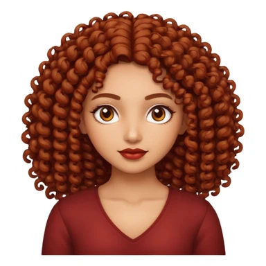 A stunning Indian light skinned girl w brown red 3a curls sticker