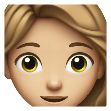 wink and smiling girl with blu-green eyes and brown hair and skin  sticker