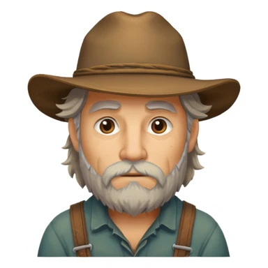 Zander as a grizzled mountain man sticker