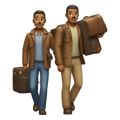 a dad with a suitcase sticker