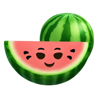 watermelon with sunglassess sticker