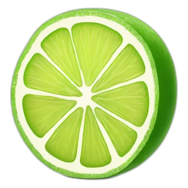 glass green lemon slice sticker