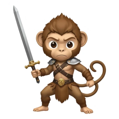 fire water air earth combine monkey warior  sticker