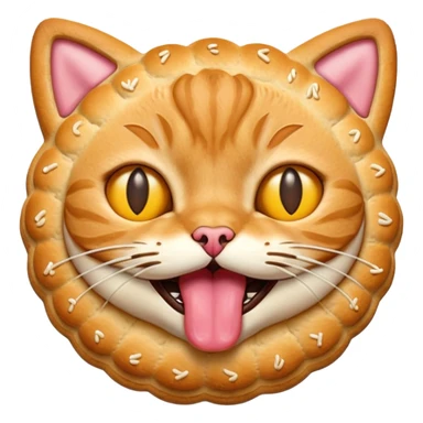 one biscuit cat tongue sticker