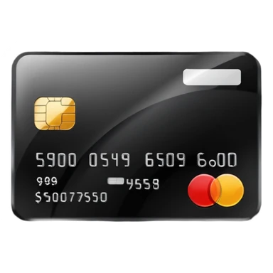 black credit card, no text, no numbers sticker