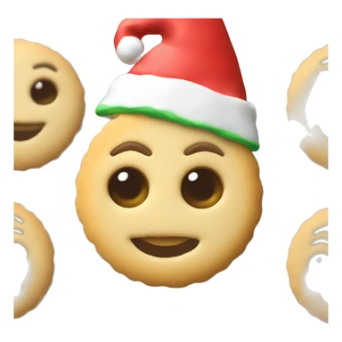 Sugar cookie with elf hat on it  sticker