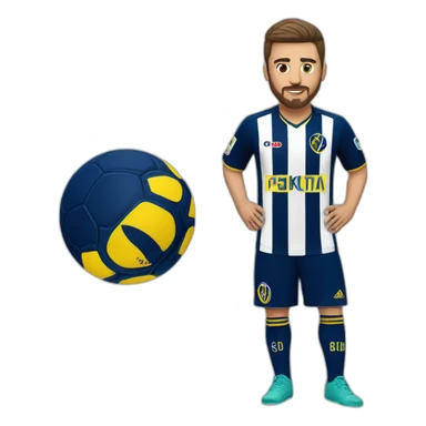 türke mit fenerbahce trikot sticker