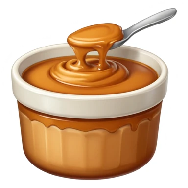 Dulce de leche in a ramekin sticker