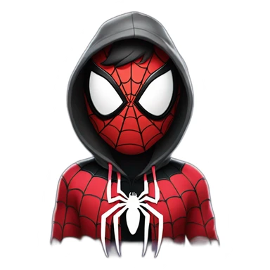 spiderman-miles-morales with hoodie sticker