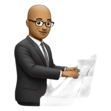 Un mec nu qui joue du piano sticker