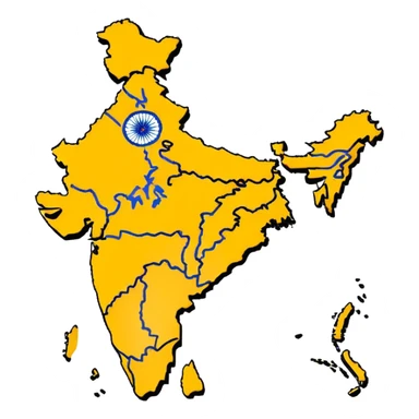 India map with saffron colour ( akhand Bharat ) sticker