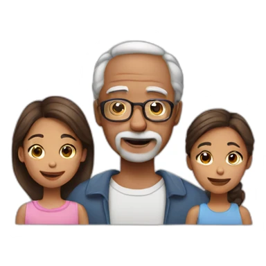 1 grandfather 3 daughter 1 grandson  sticker