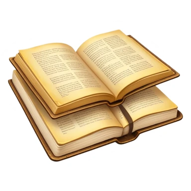 open book lying on a wooden table sticker