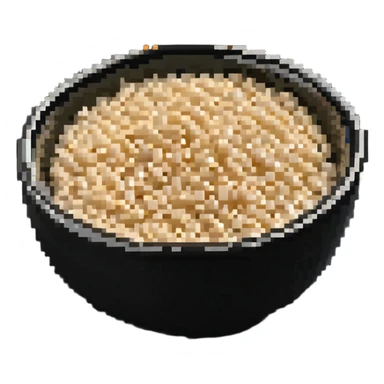 Small ceramic bowl filled with tiny sesame seeds sticker