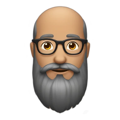 barbu brun à lunettes sticker