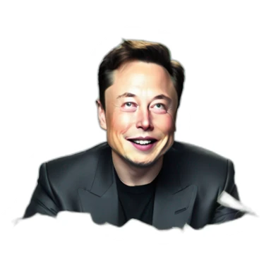 elon musk in the middle of rainning money sticker