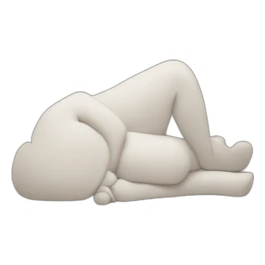 person laying sprawled on the ground face up sticker