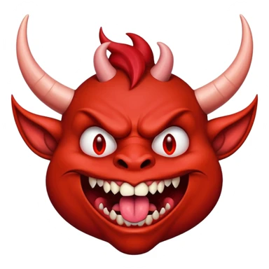Devil sticking out tongue sticker