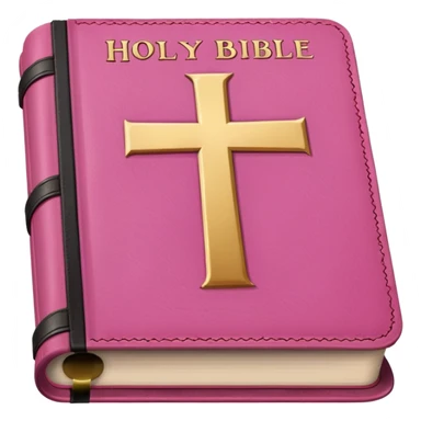 Biblia rosa sin cruz que diga Holy bible sticker