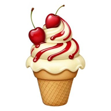 ice cream with cherry on top sticker