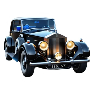  Shining Darth Vader themed 1934 Rolls Royce scary Halloween monster rc car racing dark country road blue headlights  sticker