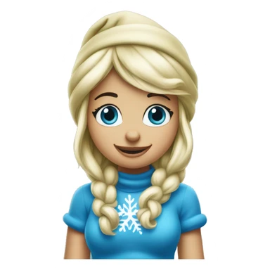 Christmas girl Smurfs  sticker