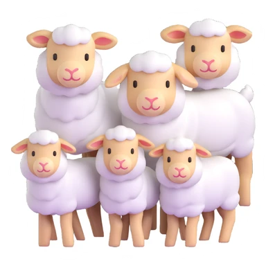 group of lambs sticker