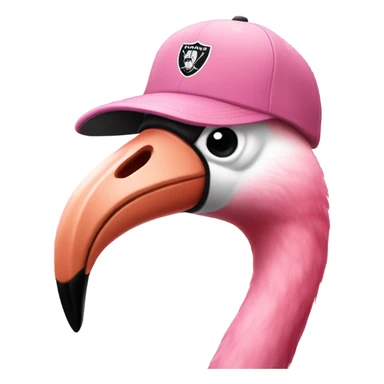 Flamingo wearing Raiders hat sticker