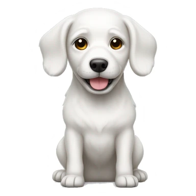 White bishon dog sticker