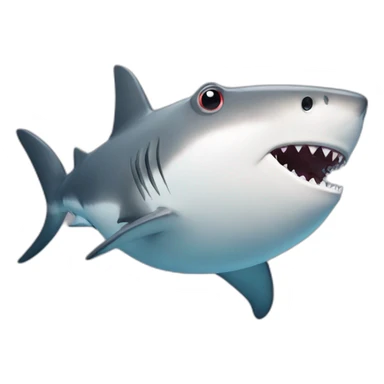 shark and blowfish love sticker