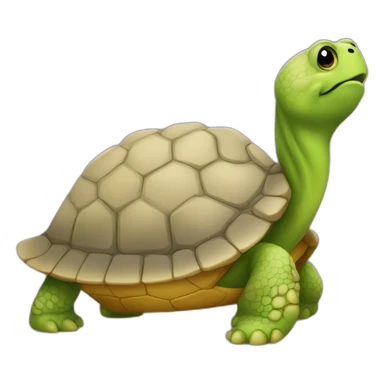Chient dur une tortue sticker