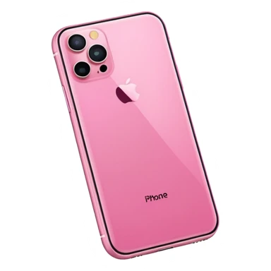 Create me a pink iPhone 17 pro image with the screen in a straight position. png. With one phone not too and it needs to show the front side screen! sticker